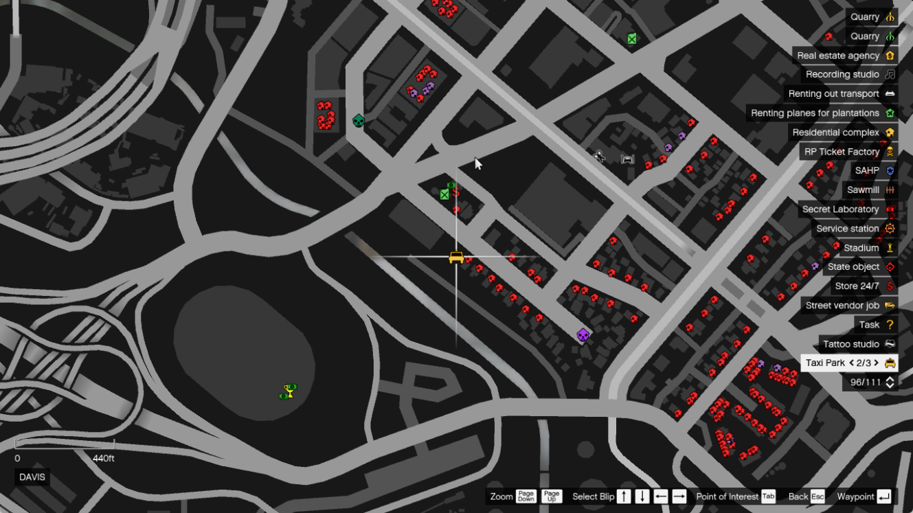 Davis Taxi Job Location